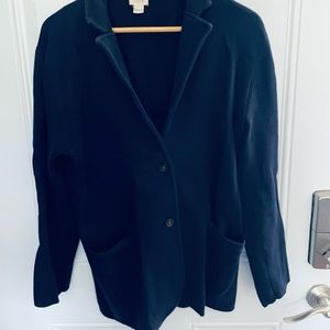 J crew factory navy blue sweater blazer size medium